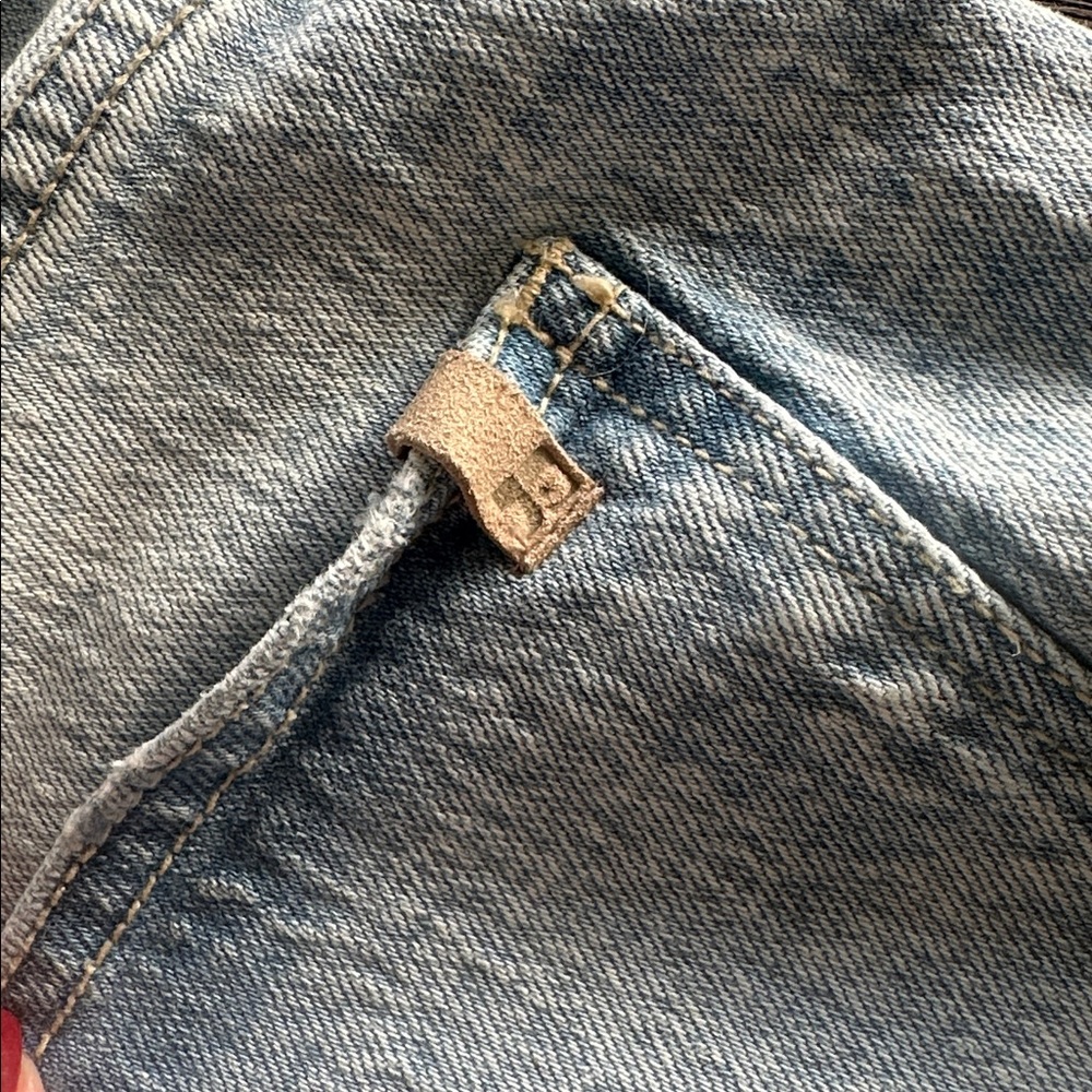 Joe's Jeans Light Blue Distressed Frayed Hem Denim Shorts - Picture 3 of 9